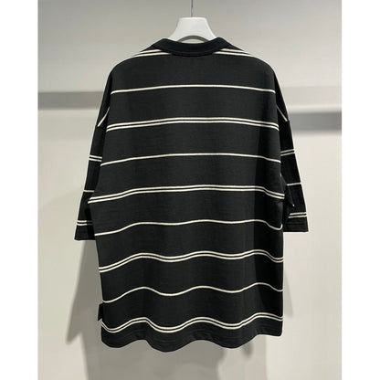 COMME des GARCONS HOMME COTTON BORDER POCKET TEE （BLACK）