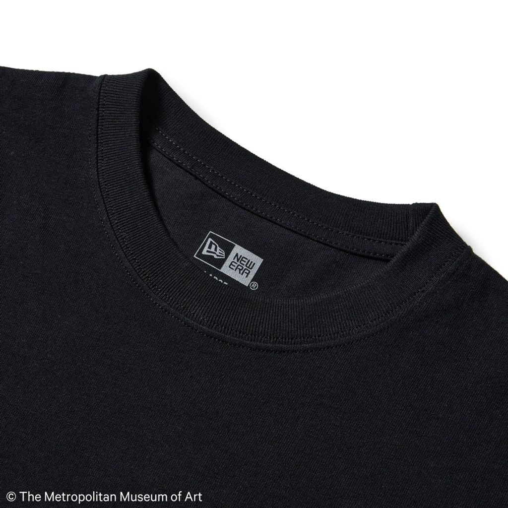 NEW ERA  半袖 オーバーサイズド コットン Tシャツ The Met ブラ ック