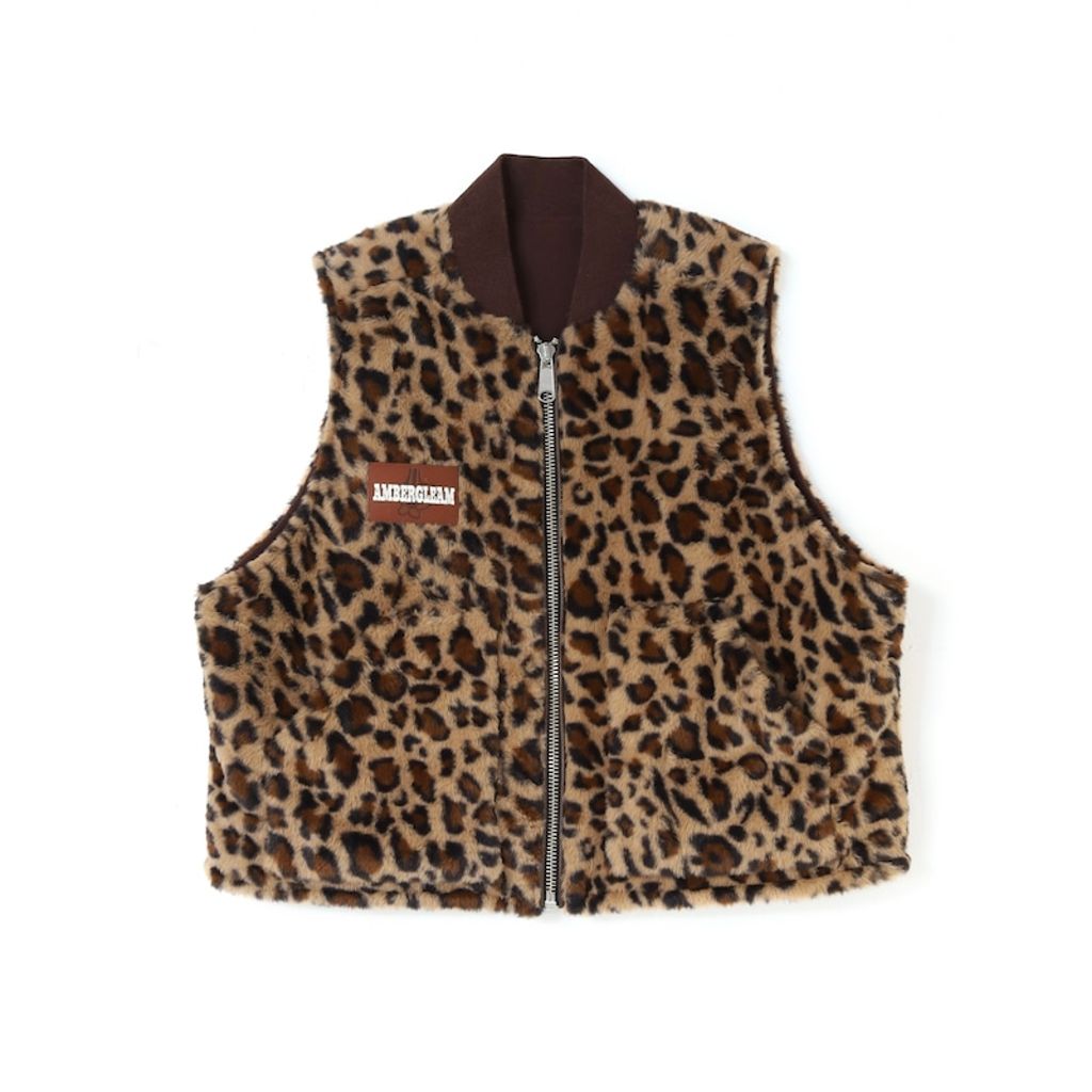 AMBERGLEAM Leopard Reversible Vest