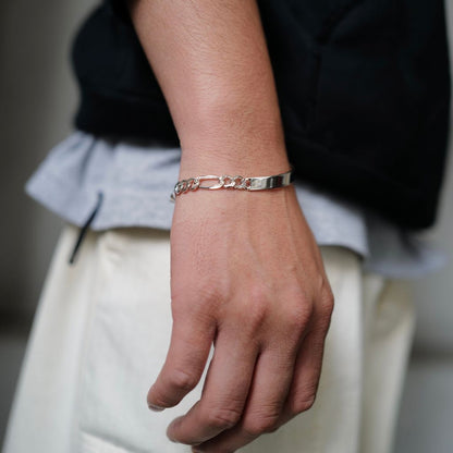 XOLO JEWELRY  ID Figaro Link Bracelet 6mm-19cm