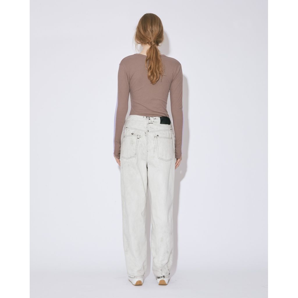 beautiful people left hand twill carved denim pants