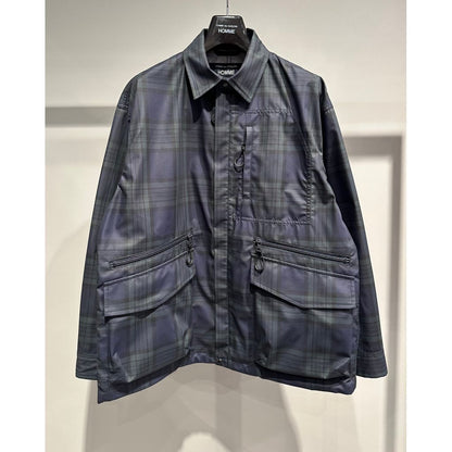COMME des GARCONS HOMME COTTON ESTER ZIP-UP CHECK 3 LAYERS BLOUSON