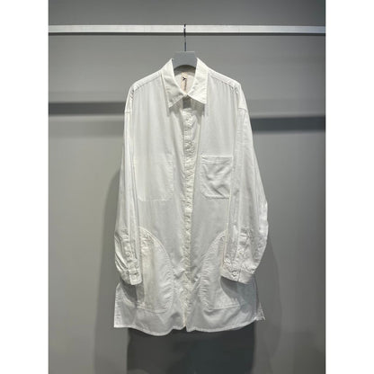 Ground Y LIGHT COTTON TWILLL WASH ONC LONG SHIRT