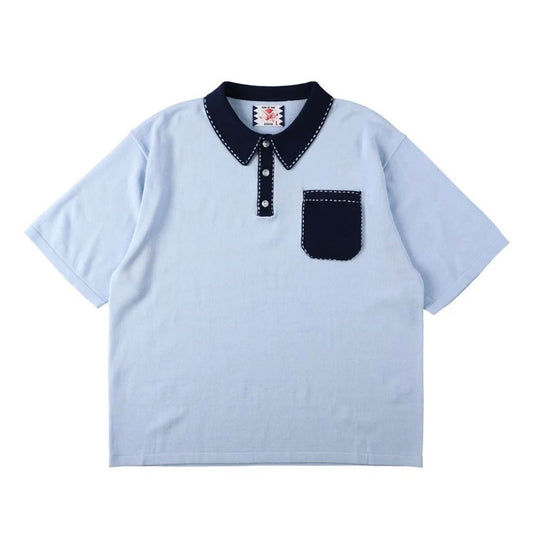 SON OF THE CHEESE  Hand Stitch Polo Knit