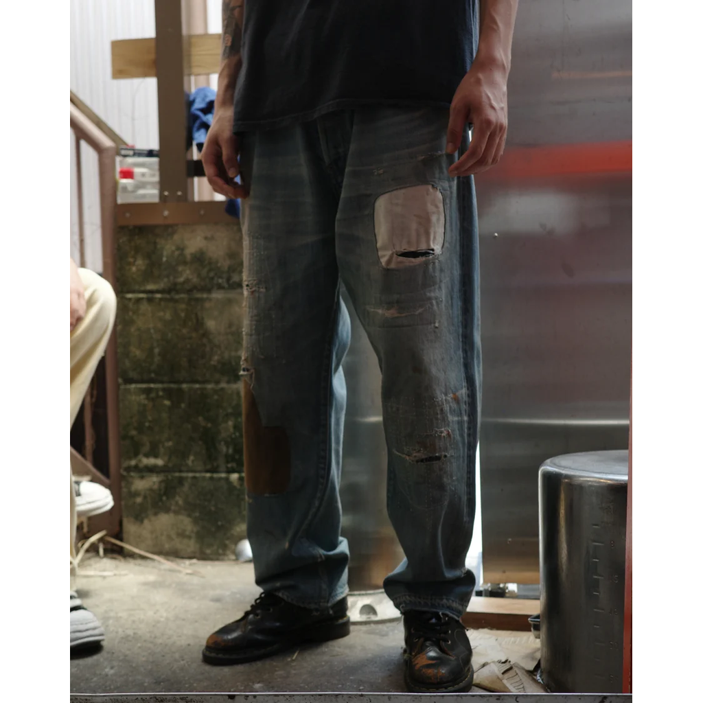 ANACHRONORM CONTEXT-001-R1 REGULAR TAPERED 5P PANTS INDIGO (REMAKE)