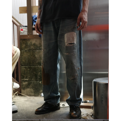 ANACHRONORM CONTEXT-001-R1 REGULAR TAPERED 5P PANTS INDIGO (REMAKE)