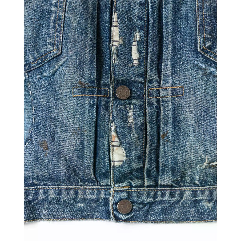 ANACHRONORM  REMAKED DOUBLE POCKET DENIM JACKET INDIGO