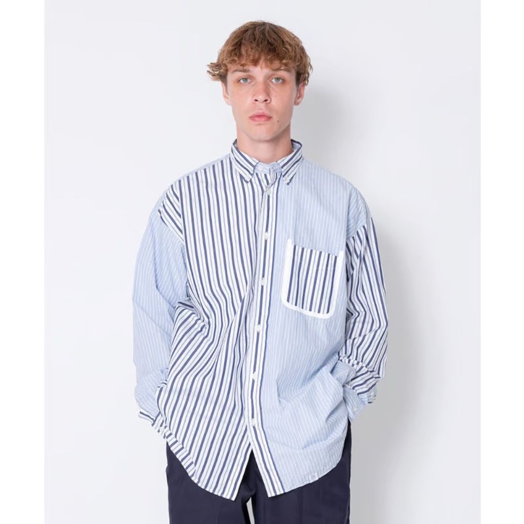 BEDWIN & THE HEARTBREAKERS L/S STRIPE BIG SHIRT "EWAN"