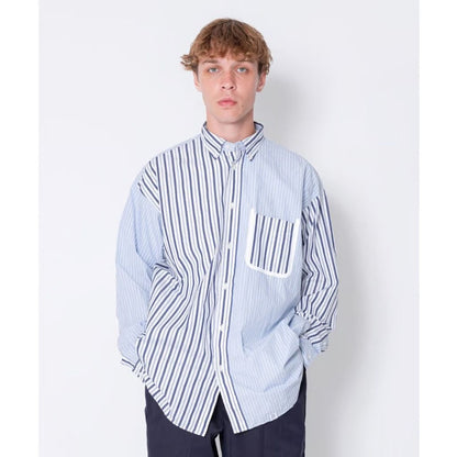 BEDWIN & THE HEARTBREAKERS L/S STRIPE BIG SHIRT "EWAN"