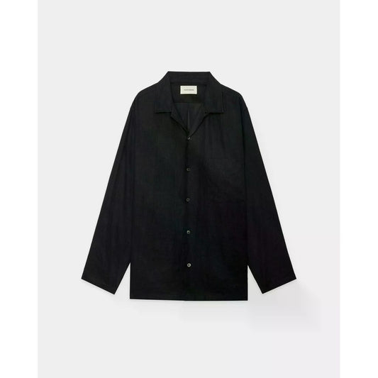 MARKAWARE Hemp Shirting Comfort Fit Open Collar Shirt