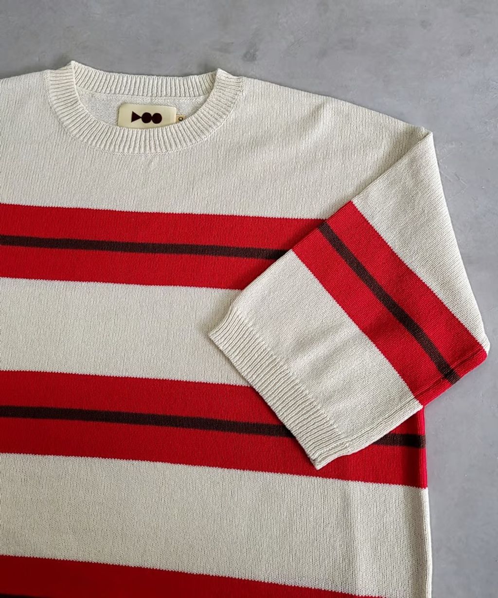 VOO BORDER SUMMER KNIT NATURAL