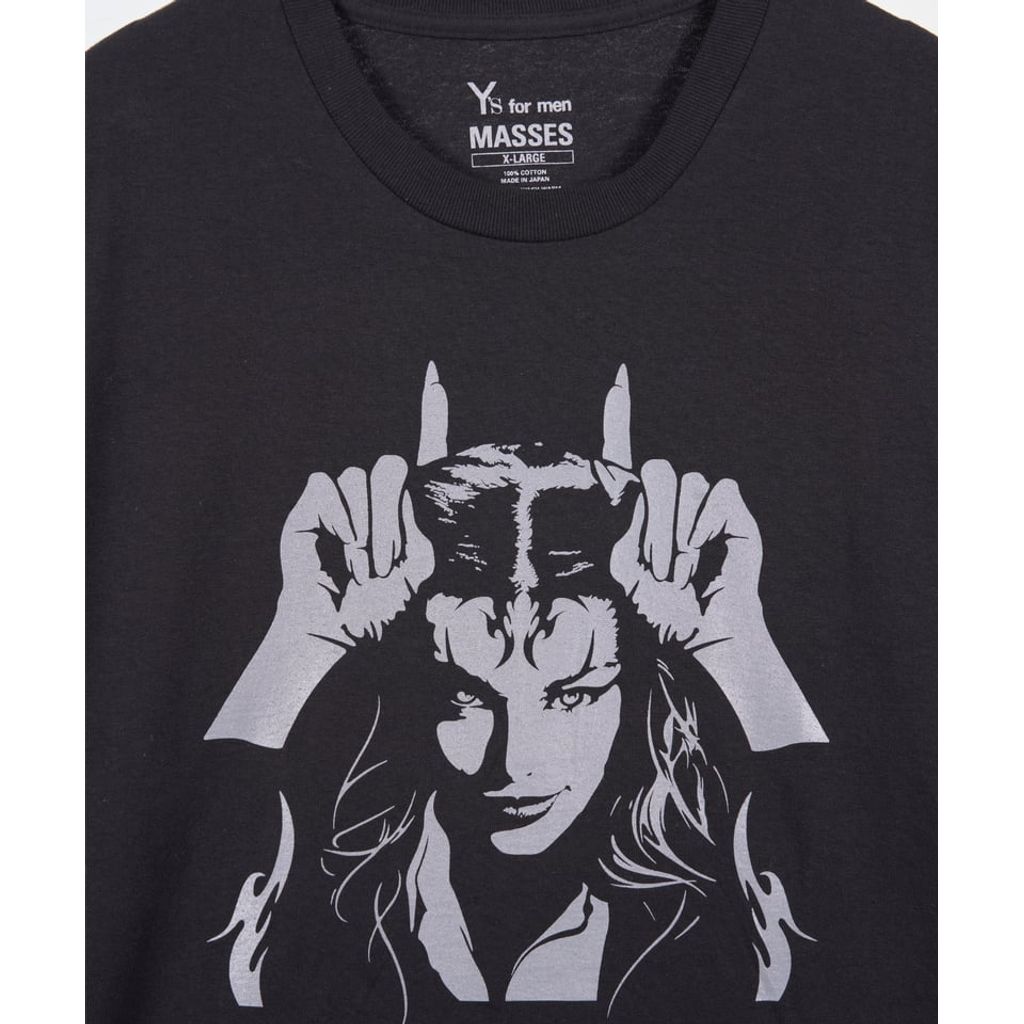 Y's for men × masses ROUND NECK SHORT SLEEVE T B