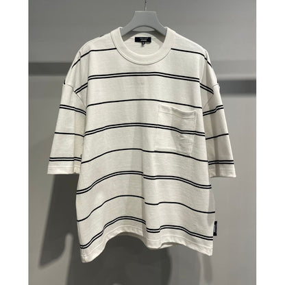 COMME des GARCONS HOMME COTTON BORDER POCKET TEE（WHITE）