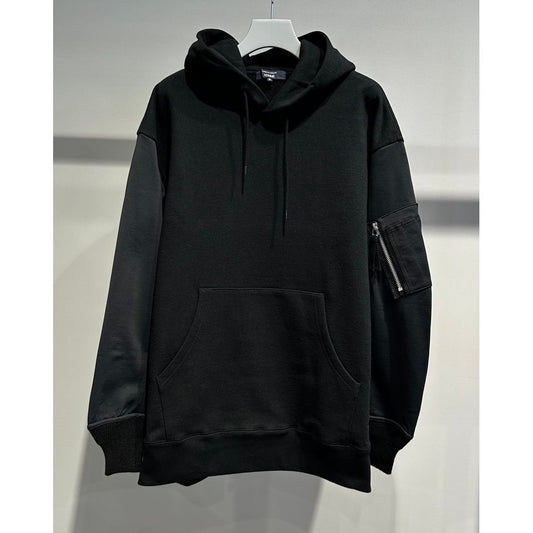 COMME des GARCONS HOMME MILITALY MIX SWEAT HOODY（BLACK）