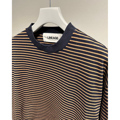 【MADE IN JAPAN】LINEAGE BALLON NATURAL BORDER TEE（GOLD）