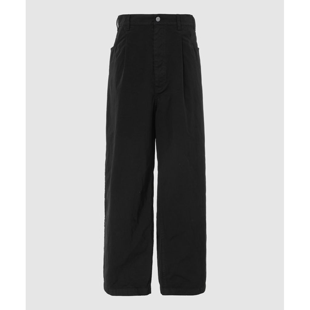 COMME des GARCONS HOMME NYLON TWILL GARMENT DYE PANTS(BLACK)