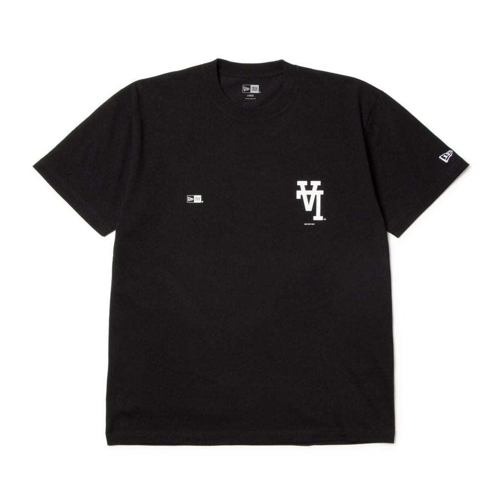 NEW ERA  半袖 コットン Tシャツ MLB Upside Down ロサンゼルス・ドジャース ブラック レギュラーフィット