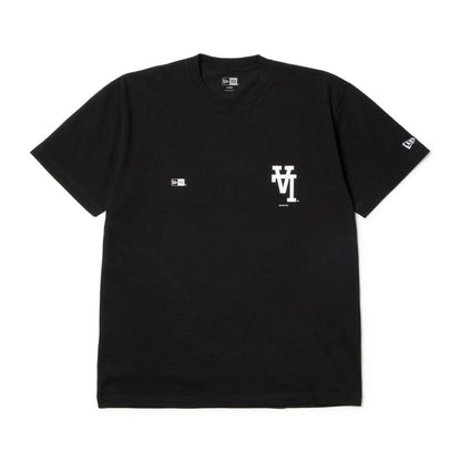 NEW ERA  半袖 コットン Tシャツ MLB Upside Down ロサンゼルス・ドジャース ブラック レギュラーフィット