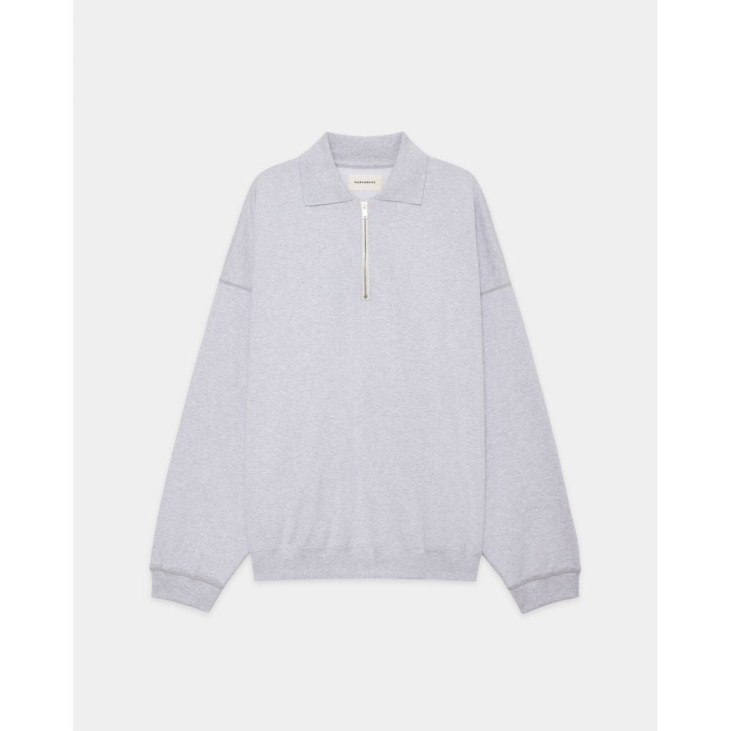 MARKAWARE Organic Cotton Heavy Fleece Half Zip Polo Huge Sweat