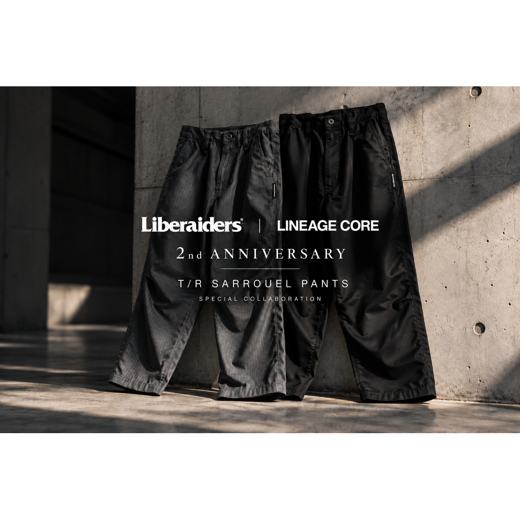 Liberaiders × LINEAGE CORE T/R SARROUEL PANTS（BLACK)