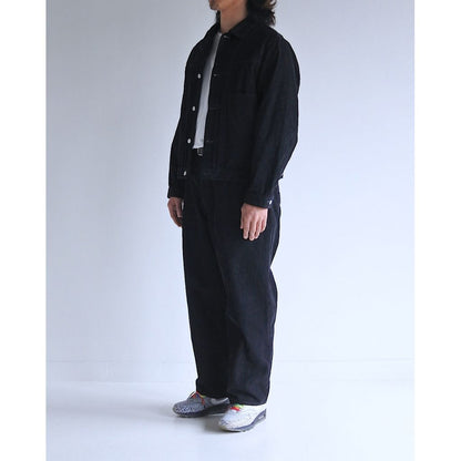 ANACHRONORM  SULFUR DYED CORDUROY FRONT TUCK JACKET SULFUR BLACK