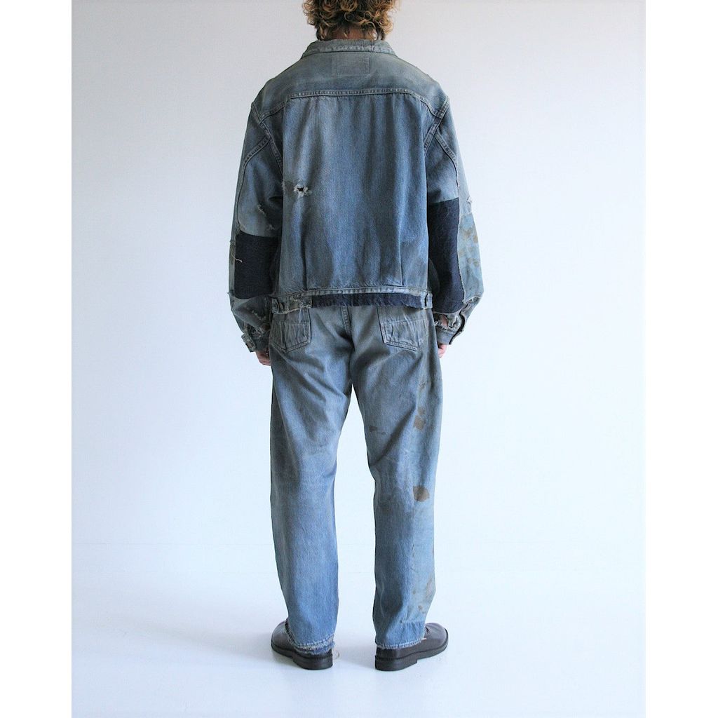 ANACHRONORM  AN290 HARD REMAKED FRONT TUCK DENIM JACKET INDIGO