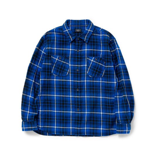 RATS COTTON FLANNEL BLUE CHECK SHIRT