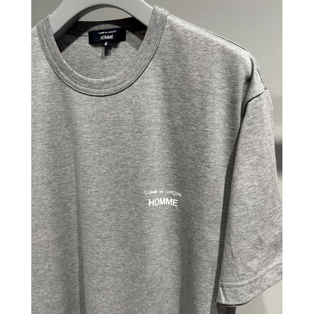 COMME des GARCONS HOMME COTTON PLAIN LOGO T-SHIRTS（GRAY）