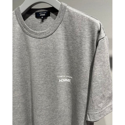 COMME des GARCONS HOMME COTTON PLAIN LOGO T-SHIRTS（GRAY）