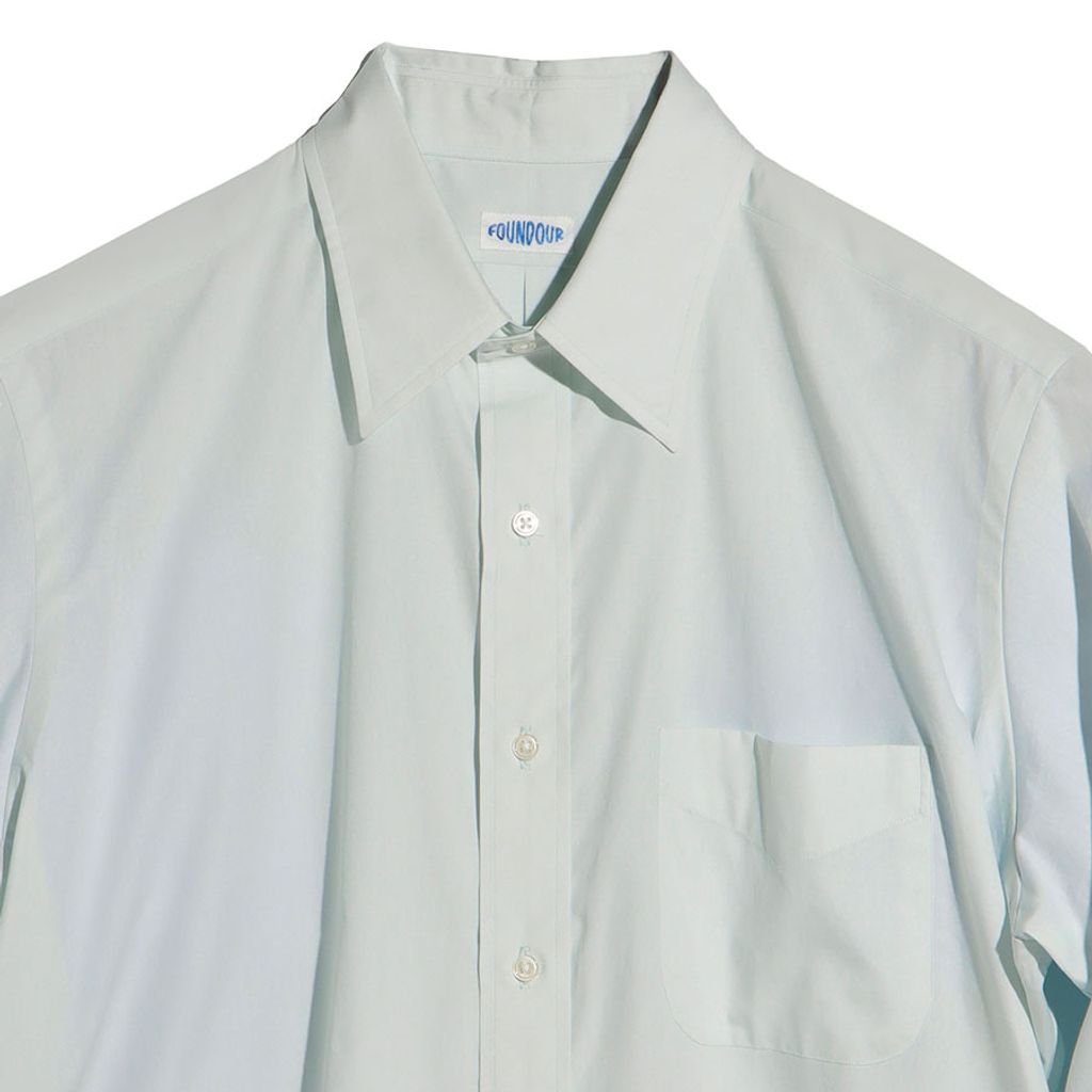 FOUNDOUR COTTON BROAD REGULAR COLLAR SHIRT
