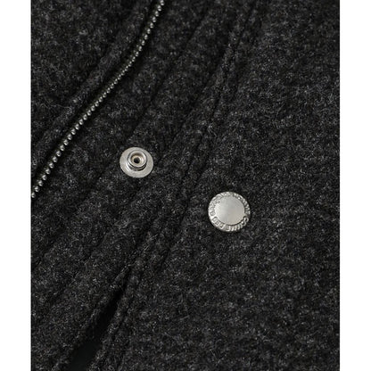 COMME des GARCONS HOMME WOOL 縮絨 × NYLON TWILL COAT（GRAY）