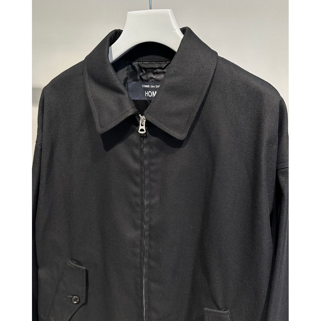 COMME des GARCONS HOMME COTTON WOOL SARGE ZIP JACKET（BLACK）