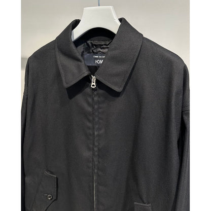 COMME des GARCONS HOMME COTTON WOOL SARGE ZIP JACKET（BLACK）