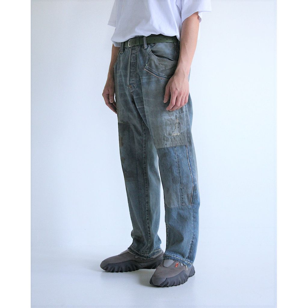 ANACHRONORM  AN291 HARD REMAKED REGULAR TAPERED 5P PANTS INDIGO