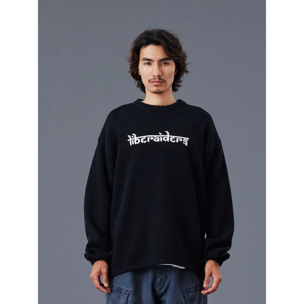 Liberaiders  WOVEN LOGO KNIT SWEATER 774012503
