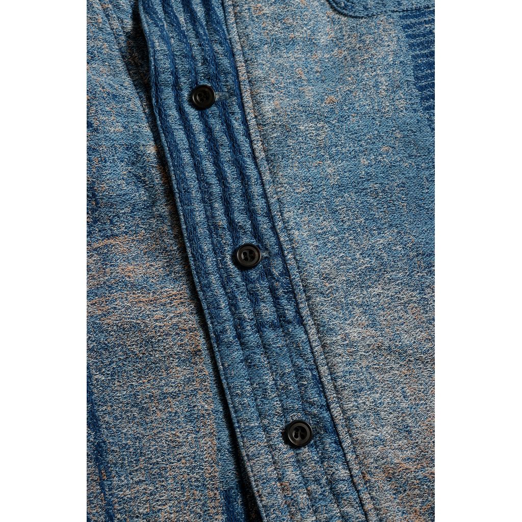 FDMTL BORO JAQUARD HAORI SHIRT 3YR WASH