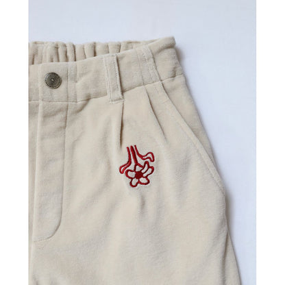 AMBERGLEAM Velor Pile Tapered Pants