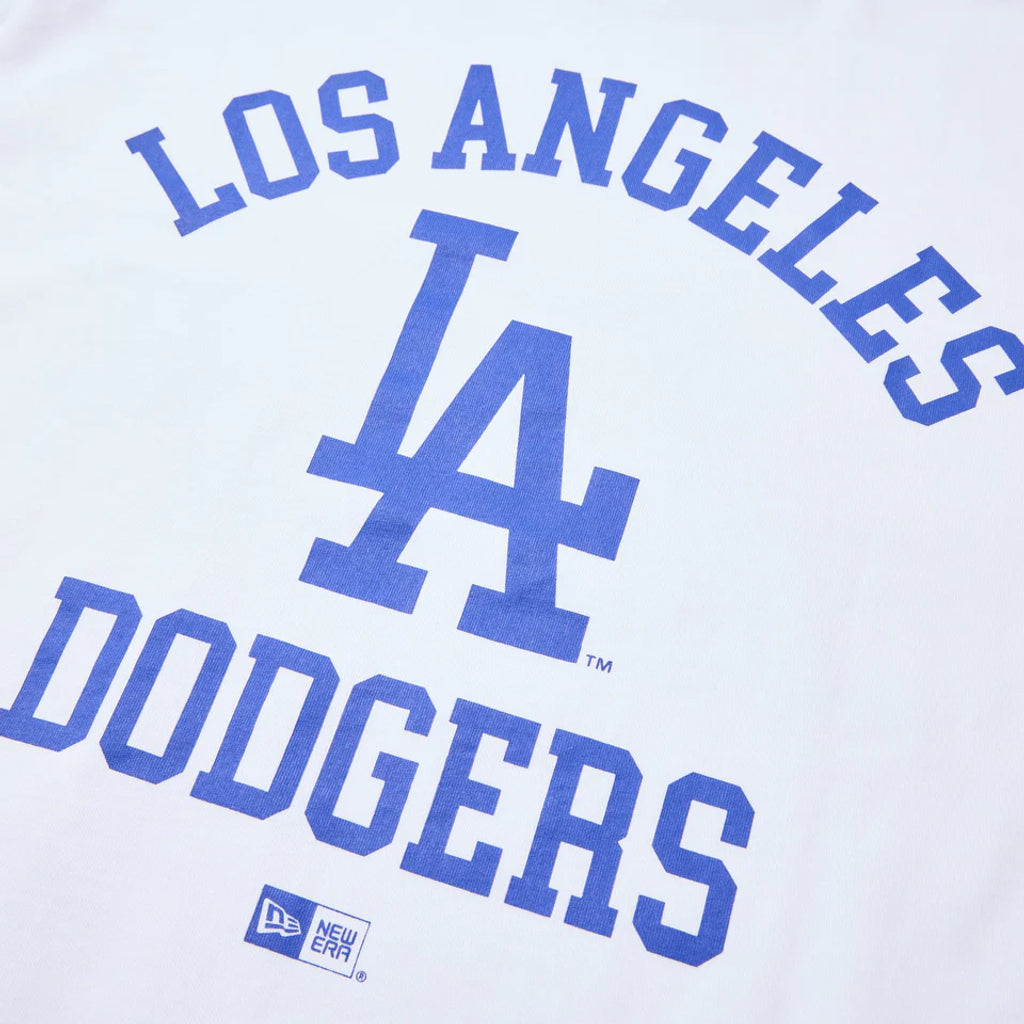 NEW ERA 長袖 コットン Tシャツ ロサンゼルス・ドジャース ホワイト レギュラーフィット