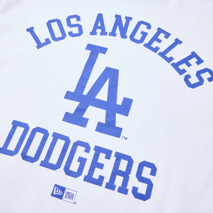 NEW ERA 長袖 コットン Tシャツ ロサンゼルス・ドジャース ホワイト レギュラーフィット