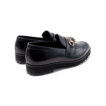 KENFORD MENS TANK SOLE BIT LOAFERS / BLACK