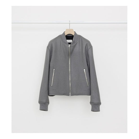 MARKAWARE ORGANIC WOOL DOUBLE CLOTH SHORT BOMBER JACKET