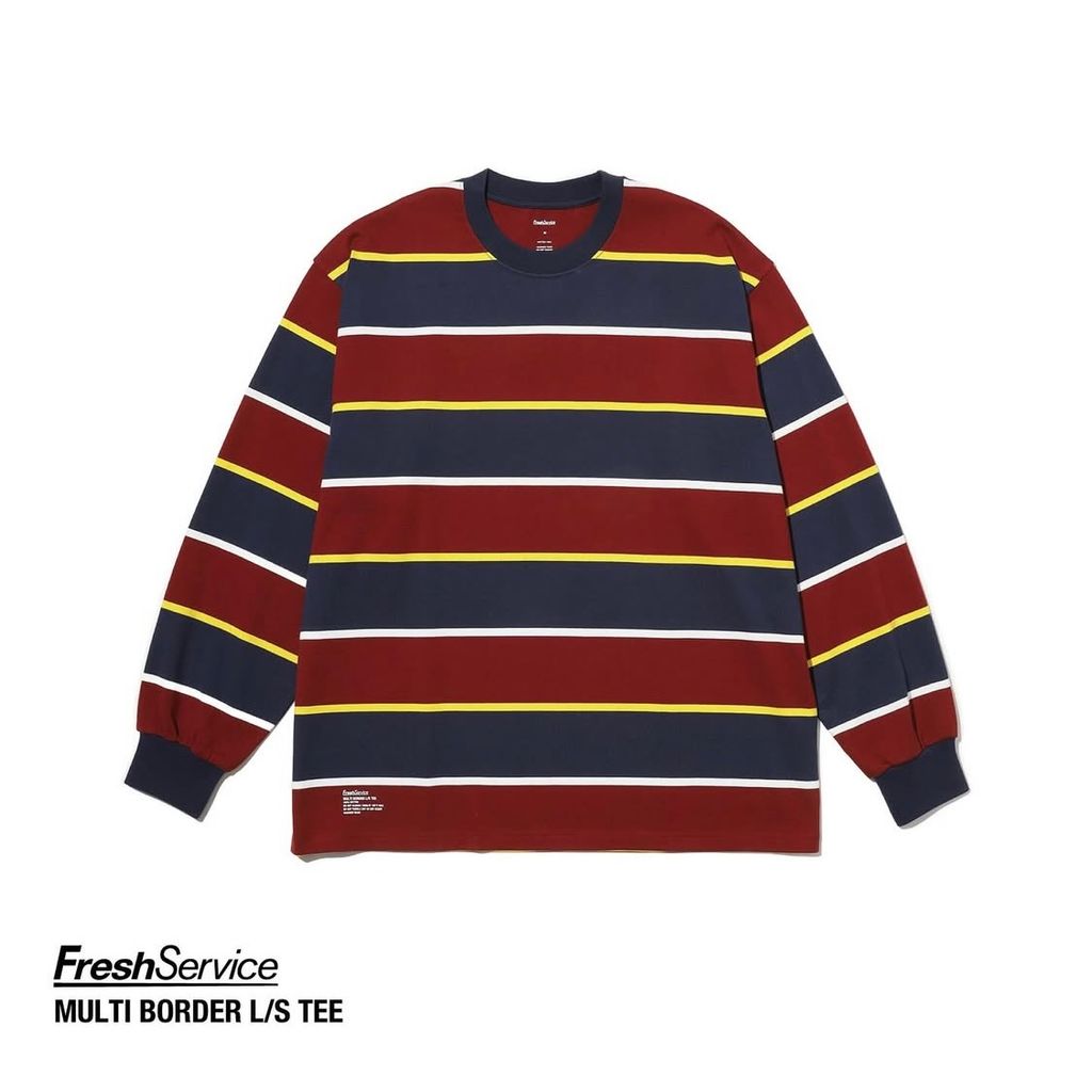 FreshSevice "MULTI BORDER L/S TEE"