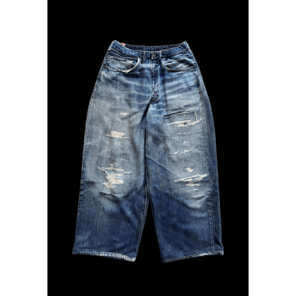 TALKING ABOUT THE ABSTRACTION DENIM PRINT WIDE PT