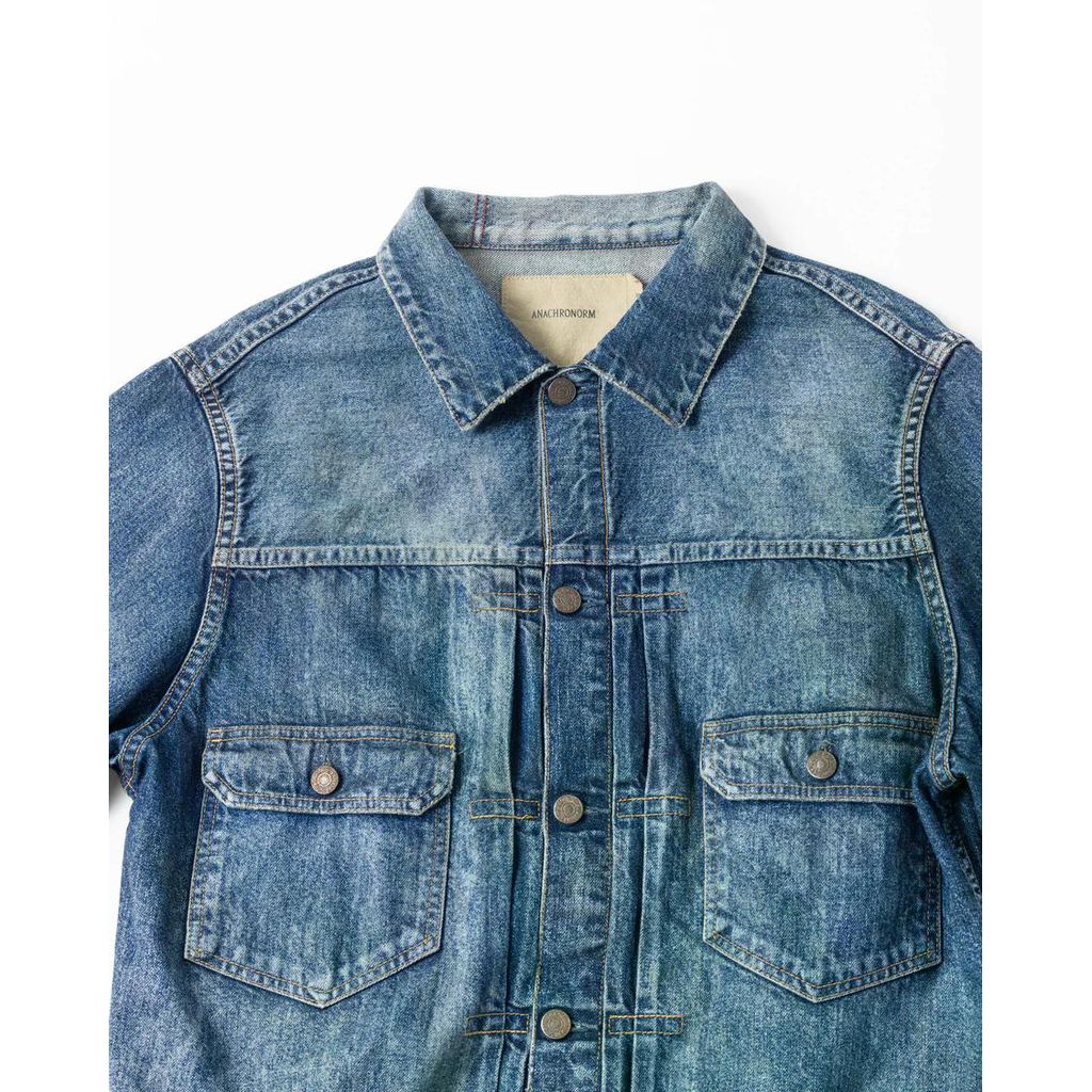 ANACHRONORM  AGING DOUBLE POCKET DENIM JACKET INDIGO