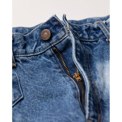 ANACHRONORM  AN286 BLEACH DESIGN 80's WIDE DENIM PANTS INDIGO