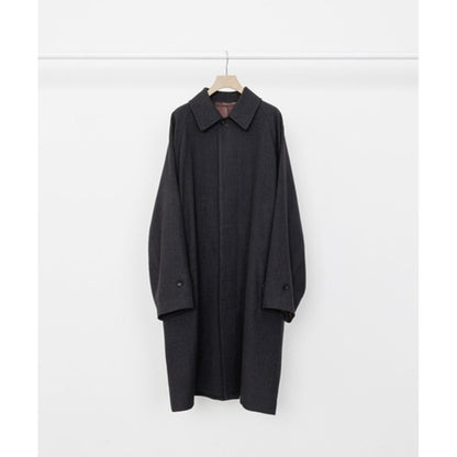 marka TUMBLED WOOL SERGE RAGLAN SLEEVES COAT