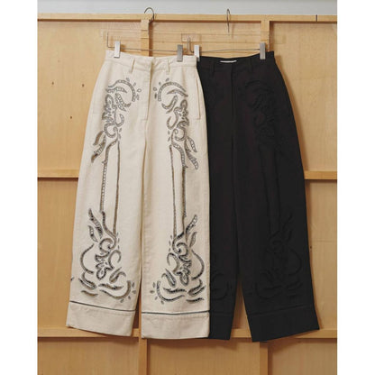 TODAYFUL Cut Lace Twill Pants