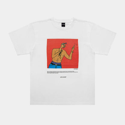 APPLEBUM "THUG LIFE" T-SHIRT 6.2OZ [WHITE] / JU2421102