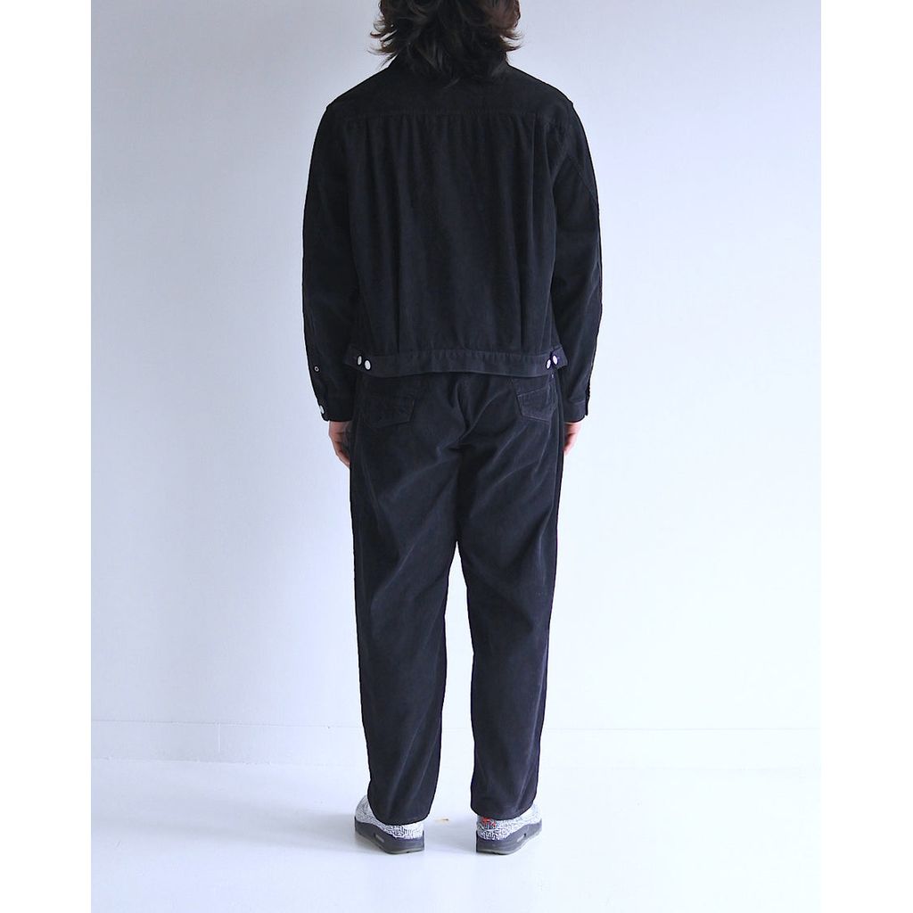 ANACHRONORM  SULFUR DYED CORDUROY FRONT TUCK JACKET SULFUR BLACK