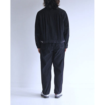 ANACHRONORM  SULFUR DYED CORDUROY FRONT TUCK JACKET SULFUR BLACK